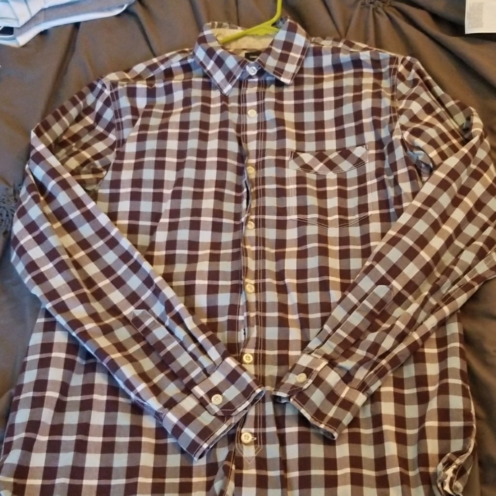 Plaid men's button down